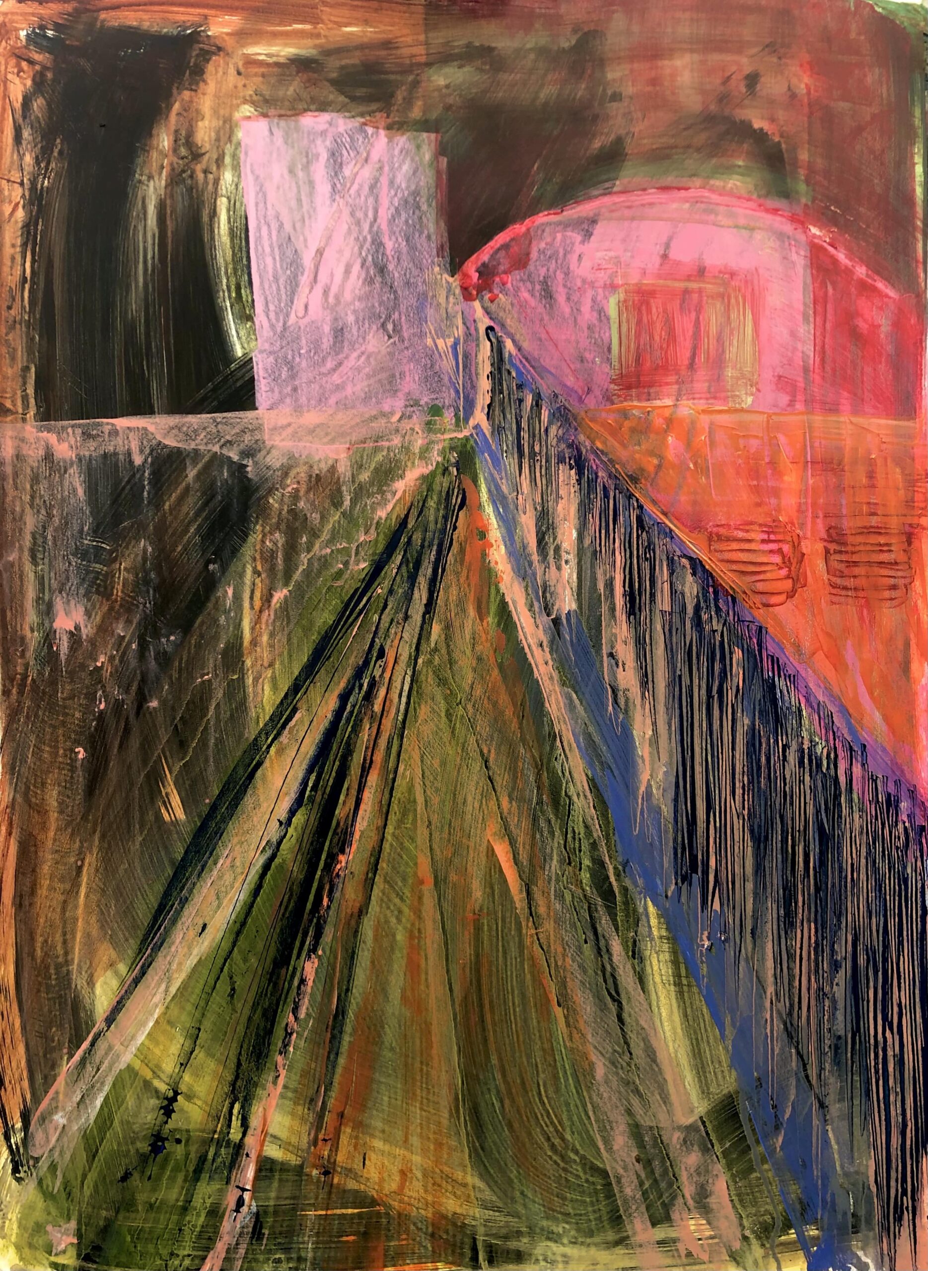 'POV', Jane Wu, Acrylic on card, 69 x 49 cm