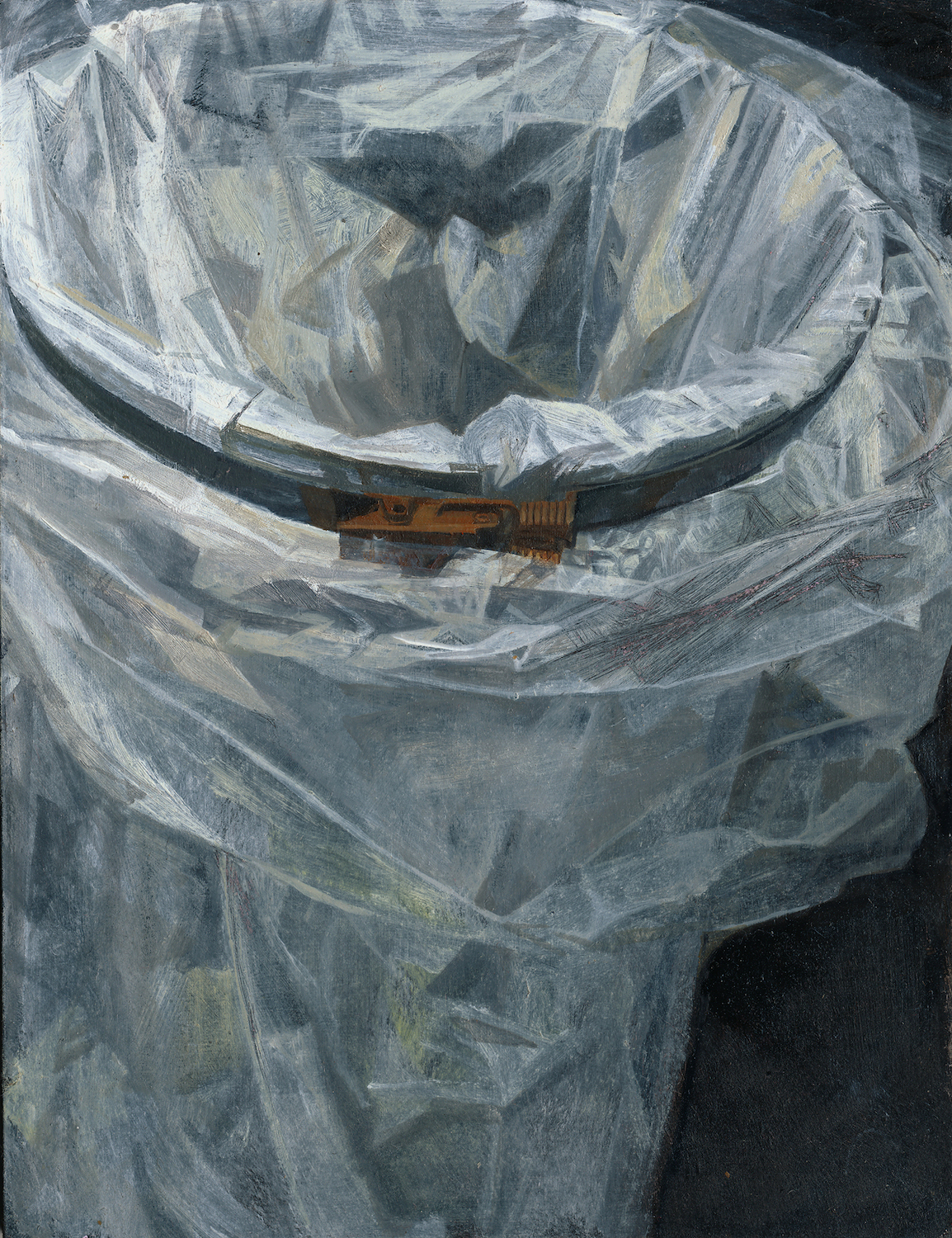 'Plastic', Kate Wilson, Oil on board, 21 x 16 cm