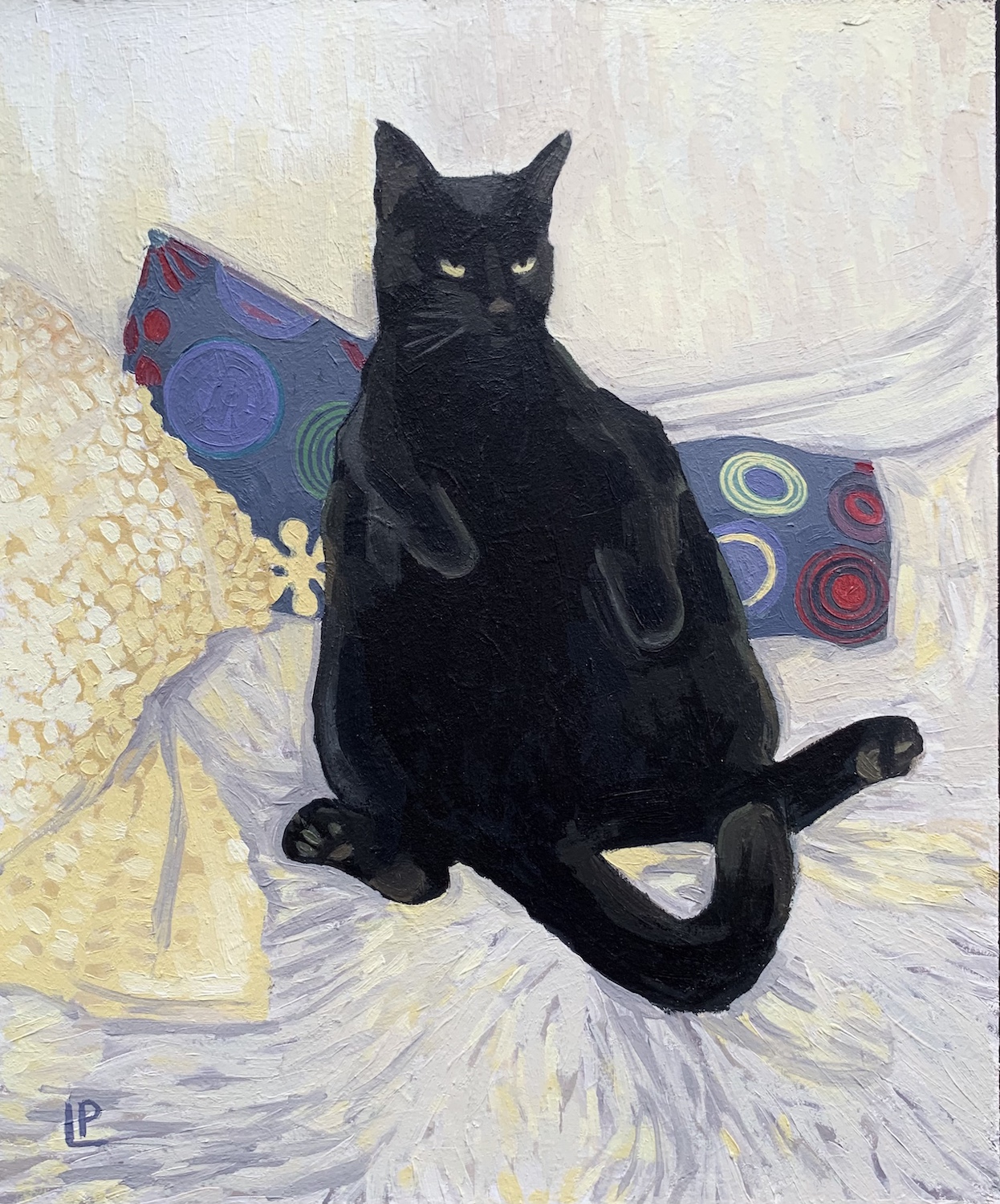 'Cane-yo Cat', Lisa Paston, Oil on board, 20 x 17 cm