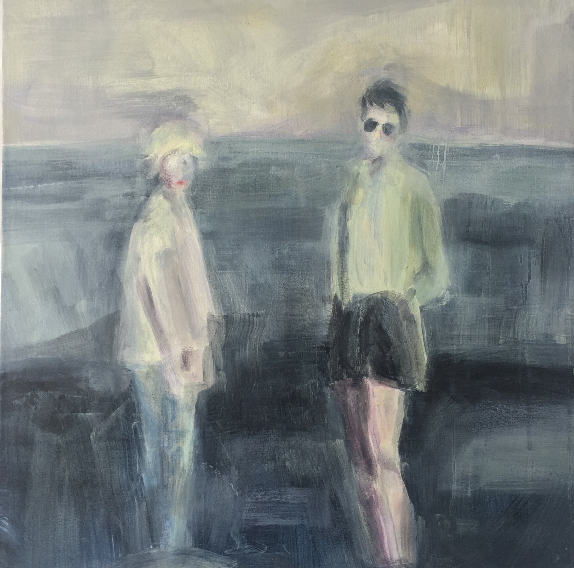 'Sunglasses For Reflection', Louise Todd, Oil on canvas, mounted on cradled panel, 50 x 50 cm
