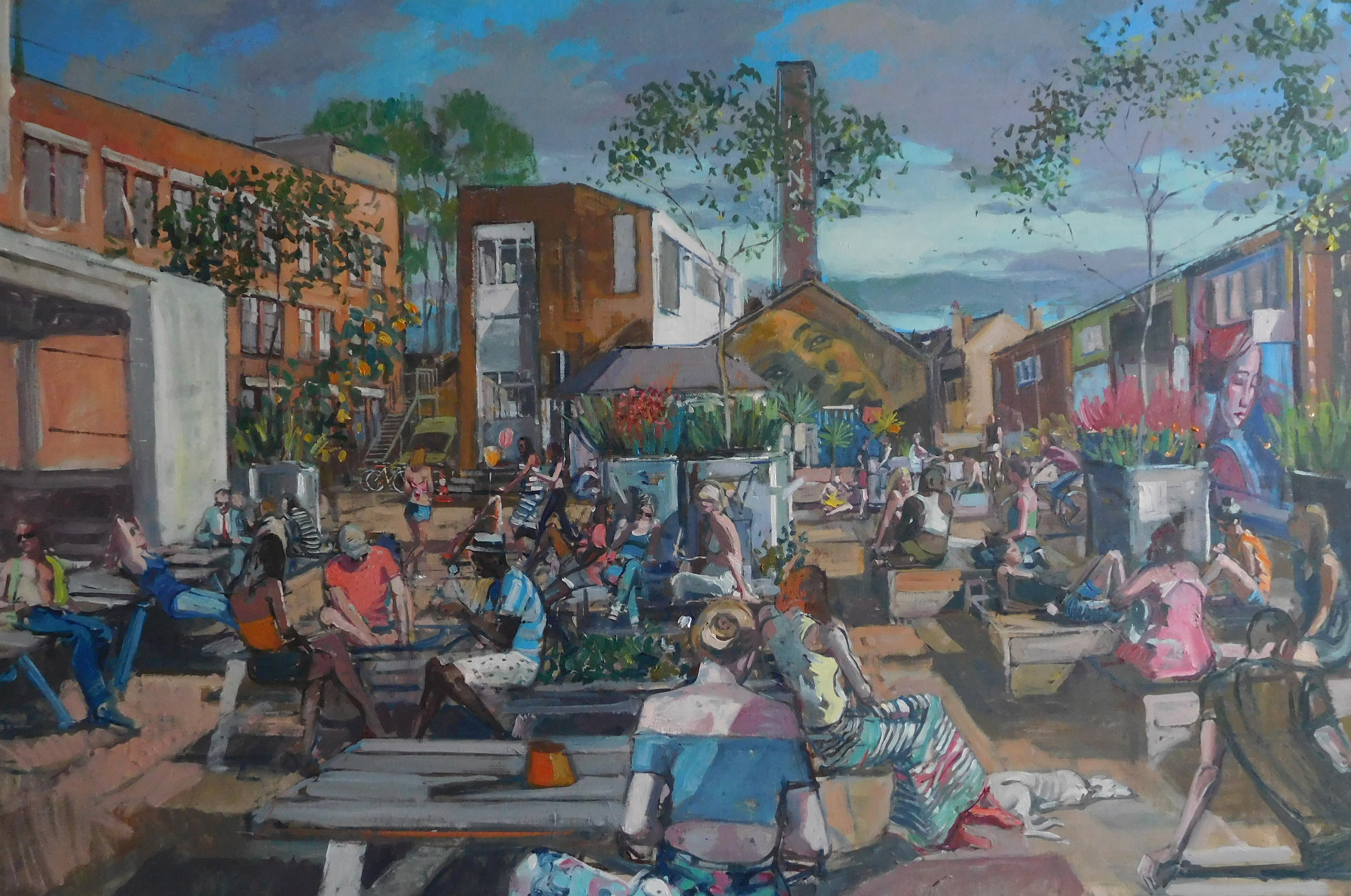 'Outside The Social', Mark Pearson, Oil on canvas, 61 x 92 cm
