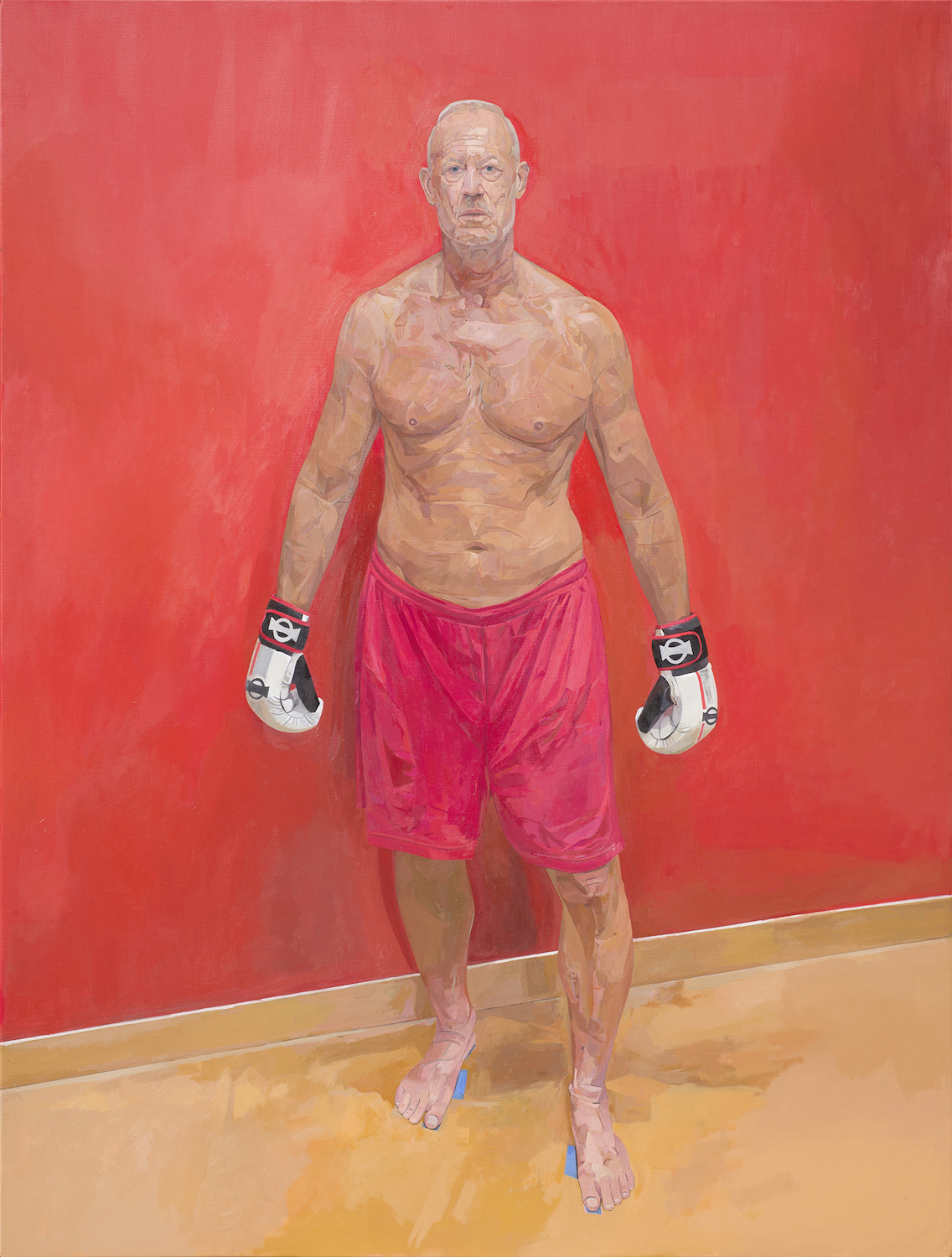 'Old Stud (Born To Fight)', Michail Karaiskos, Oil paint on linen, 180 x 140 cm