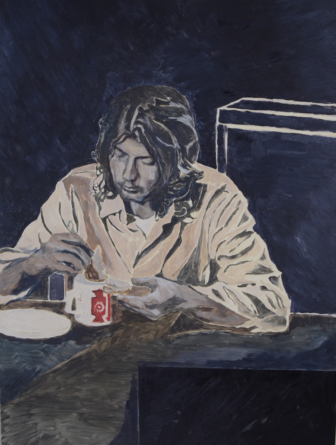 'Picture Of Curt Claudio', Robin French, Oil on board, 61 x 46 cm