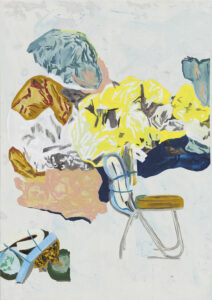 'Bind', Sarah Longworth-West, Oil paint on pigmented gesso panel, 60 x 42 cm